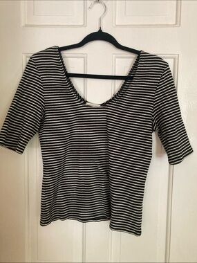 Whimsy + Row stripped scoop neck shirt